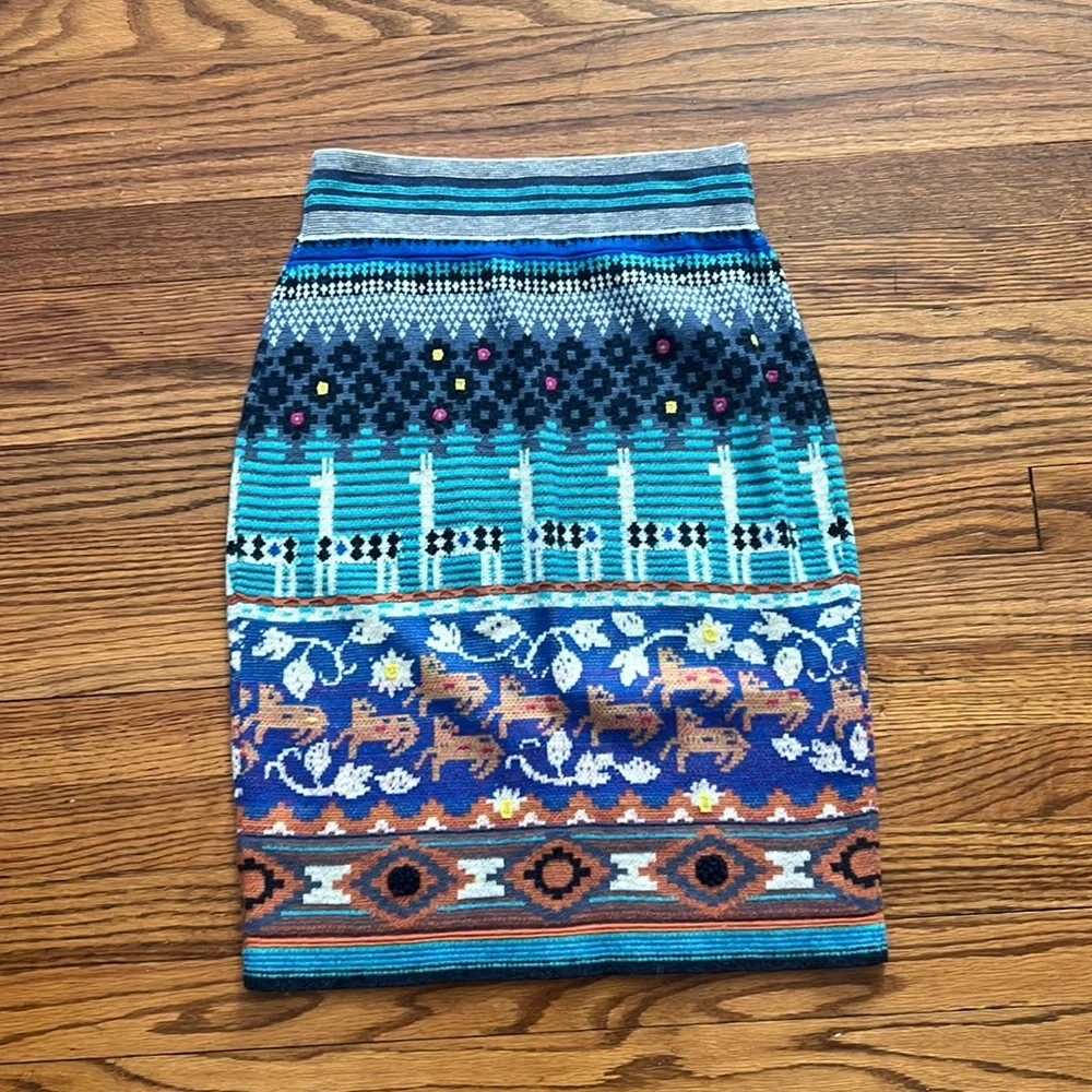 Anthropologie HWR Llama Skirt - Picture 3 of 5